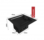 KRATKI AQF03 PLYNOVÉ OHNIŠTĚ 48,7x48,7cm – obrázek 6